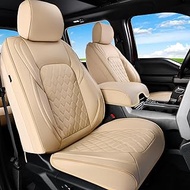 Huidasource F150 F250 F350 Front&Rear Leather Seat Covers Fit for 2015-2025 Ford F150 SuperCrew & 20