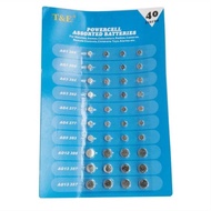 40 Mixed Buttons Electronic Watch Toy Alarm Clock Remote Control Battery AG1AG3AG4AG5AG12AG13