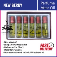 NEW-BERRY - Perfume Attar Oil - (6 x 8ml)