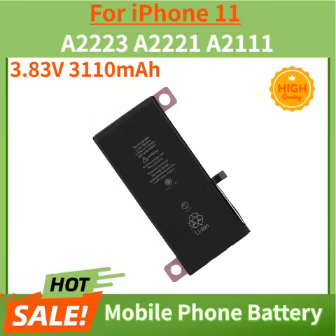 High Quality Battery For iPhone 11 A2223 A2221 A2111 Mobile Phone Replacement Battery 3.83V 3110mAh