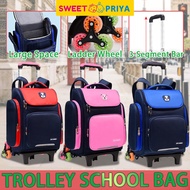 ANNS 6 Wheels Trolley Primary School Bag Beg Sekolah Roda Tarik Budak Lelaki Murah Perempuan For Kids Boy Girl 小学生 拉杆 书包