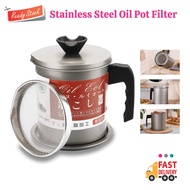 1.4L / 1.7L Oil Pot Stainless Steel Cooking Oil Storage Oil Dispenser Pot Kitchen Oil Filter Penap