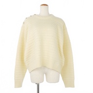 Ganni Sweater Knit wool cotton stripe Direct from Japan Secondhand