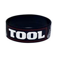 Rock Style Tool Band Silicone Bracelet 1 Inch Wide Bracelet Soft Fashion Bracelet Black Ruler 6.1 AL