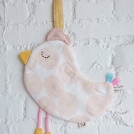 動物造型 萌睡小鳥響紙安撫巾 日本製二重紗 彌月禮安撫玩具