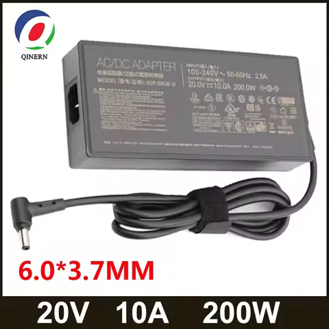20V 10A 200W 6.0*3.7MM ADP-200JB D Laptop Adapter Charger For Asus TUF A17 FA706QM FA506QR ROG Zephy
