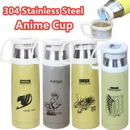 Stainless Steel Thermos Cup Student Outdoor Water Cup Anime One Piece Naruto Cup Bottle