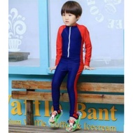 BLUE+RED SWIMMING SUIT LONGSLEEVE UNISEX 2Y 3Y 4Y 5Y 6Y 7Y 8Y 9Y 10Y 11Y 12Y
