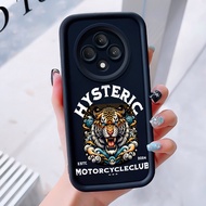 Case For OPPO Reno 12F 4G 12F 5G F27 5G Phone Tiger Skeleton Crown Three-Color Silicone Shockproof