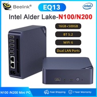 Beelink EQ13 Intel N200 Mini PC 16G DDR4 500G N100 4K Dual HDMI WIFI6 BT5.2 Office Desktop Computer