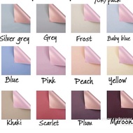 (5 Sheets) 2-Tone Rose Gold Bouquet Flower Paper Pink Cellophane Florist Wrapping Paper