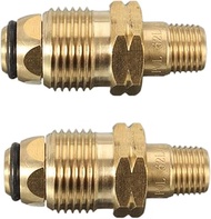 FASTROHY 2 Packs Universal Propane LP LPG Gas Cylinder Tank Adapters Fitting Full Flow Brass Connector 1/4'' 6mm MNPT