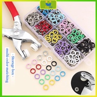 100 Sets 10 Colors Button Plier Tool Metal Snap Button Plier Set Machine DIY Clothes Tools