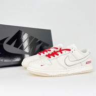 Nike DUNK SB LOW Disesuaikan Putih Merah Kasut Kasual RENDAH Atas