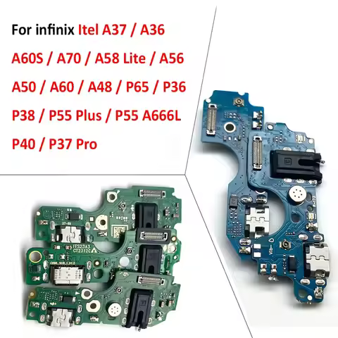 USB Charge Port Dock Connector Board For infinix Itel A37 A36 A60S A70 A58 Lite A56 A50 A60 A48 P65