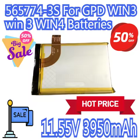 565774-3S For GPD WIN3 win 3 WIN4 Batteries 11.55V Battery 3950mAh