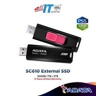 Adata SC610 USB3.0 Portable External SSD - (500GB / 1TB / 2TB)