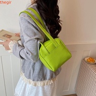THEGIRL8B Mini PU Single Shoulder Bag, Small Candy Color Toast Crossbody Bag, Trendy Squared Matte C