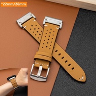 22mm 26mm Genuine Leather Strap for Garmin Enduro 3 Fenix 8 47mm 51mm Quick Fit Bracelet for Garmin 