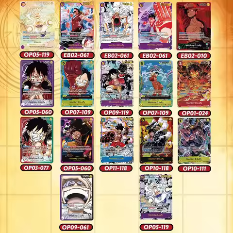 Anime One Piece OPCG Collection Card EB02 Monkey D Luffy OP01/02 OP05/07 OP10/11 Refractive Flash Ca