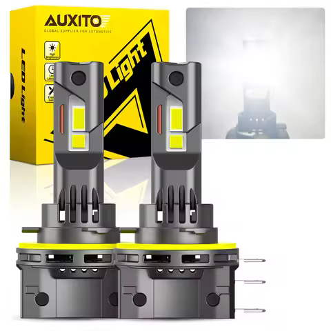 2X AUXITO Canbus H15 LED With DRL and High Beam Headlight 12V Car Lamps 6500K Super White Mini Turbo