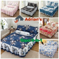 Adrian’s Stok tersedia Cadar 4-in-1 Set Cadar Ropol KING/QUEEN 16inci tinggi