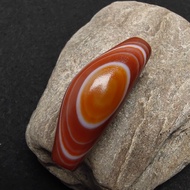 Premium Oily Old Material Pure Natural Formation [Dzi Beads] 42 * 14mm Dzi Beads Buddhist Dzi Beads 