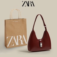 Zaraดิโอกระเป๋าผู้หญิง2024กระเป๋าทรงเกี๊ยวกระเป๋าไฮเอนด์แบบพกพาดีไซน์เฉพาะกลุ่มกระเป๋าแบบหนีบแขนไหล่