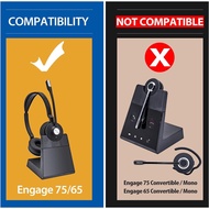 Engage 75 Earpads - Compatible with Engage 75/65 Headset I Hybrid Velour Replacement Ear Cushions wi