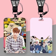 Exo Whole Member Peripheral Student Card ID Work Card Lanyard Cartoon School Card Holder Campus Meal