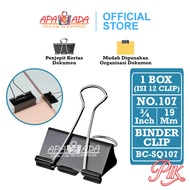 Binder Clip No.107 Binder Clip/ Black Clip/ Small Large Clip/ Squeezy Paper Clip/ BC-SQ107