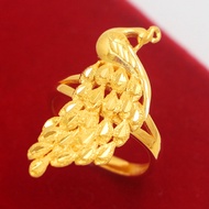 Adjustable Gold-Plated Phoenix Ring Female Euro Coin Sand Gold Ring Wedding Jewelry Imitation Gold R