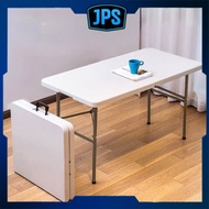 Heavy Duty Folding Table 4FT (120cm) Fold-in-half Table White Steel portable Folding Table 4feet