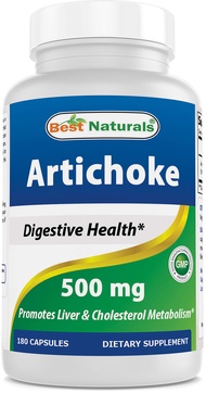 Best Naturals Artichoke Extract 10000 mg Equivalent - 3rd Party Lab tested - 180 Capsules