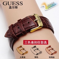 Guess Genuine Leather Watch Band Giles Pin Buckle Watch Chain Accessories Men and Women Calf-Skin Watchband 14 16 18mm