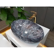 Chậu rửa mặt dương bàn lavabo Elip vân đá GROVES GRVL 062