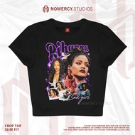 KATUN NORACY.STUDIOS - CROP TOP RIHANNA BAD Girl | ROCK MUSIC METAL BAND | GRUNGE CROPTOP BLACK SKEN