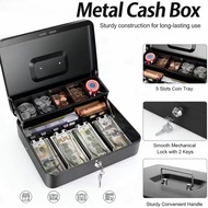 【SG STOCK】Cash Box with Lock 5 Size Safety Box Money Box with Money Tray Portable Cash Box