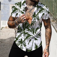 2025 Tropical Shirts for Men 3D Short Sleeve Hawaiian Shirt for Men Beach 5XL T-Shirt