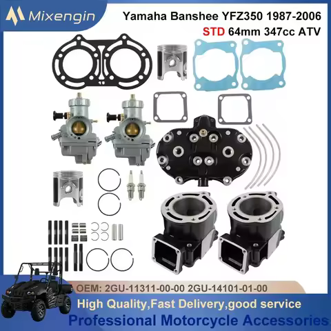 STD 64mm ATV Motor Carburetor cylinder piston gasket Rebuild Overhaul kit for Yamaha Banshee 350 YFZ