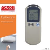 Acson Replacement For Acson Air Cond Aircond Air Conditioner Remote Control [ACS-01]