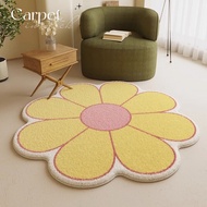 Ins Small Fresh Flower Carpet Bedroom Dresser Chair Non-slip Mat Children's Room Study Bed Blanket Cartoon Sofa End Table Carpet