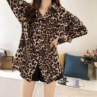 RX FASHION - RYUKA DRESS LEOPARD SHIRT DRESS LEOPARD MINI DRESS - NP