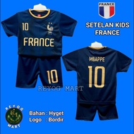LOKAL KIDS FRANCE HOME SET 2022 MBAPPE 10 FRANCE WORLD CUP LOCAL KIDS JERSEY