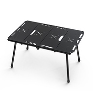Outdoor Four-Fold Table igt Half-Fold Aluminum Alloy Portable Camping Ultra-Lightweight Blackened St