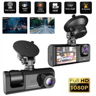 3 Camera Dash Camera For Car with 1080P HD Night Vision Car View Camera Recorder Car DVR Driving Car Dashcam