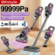Bkstyle 99999Pa Cordless Dust Mite Vacuum & Mop Vacuum  8 in 1 multifun UV99.9% Bed Mattress Mite Re