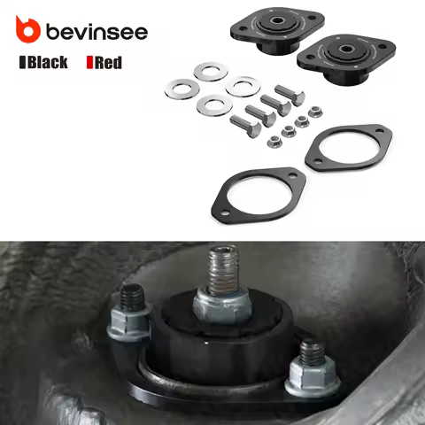 BEVINSEE Complete Rear Upper 85A Polyurethane Shock Mounting Kit for BMW E46 E36 E30 Z3 Z4 323 325 3