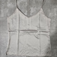 Tank top wanita J177 Bahan Satin / Teng top / Tanktop V Neck /  Tengtop wanita Size S - 3XL
