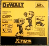美國DEWALT 得偉12V Max Brushless最新款 美國空運到港無刷孖批套裝， 衝擊批電子調速衝擊批， 三種電子模式， 原裝美版電池2.0ahx2 220v 两同充電器，荃灣門市交收，😊